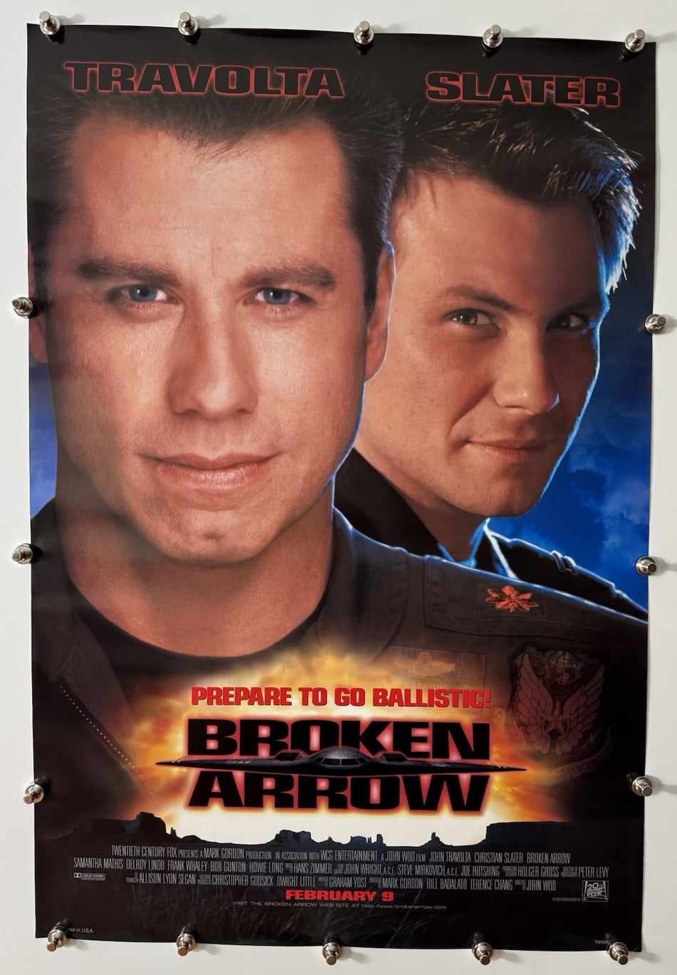 BROKEN ARROW 1996 Original Movie Poster 27x40 SS Rolled John Travolta