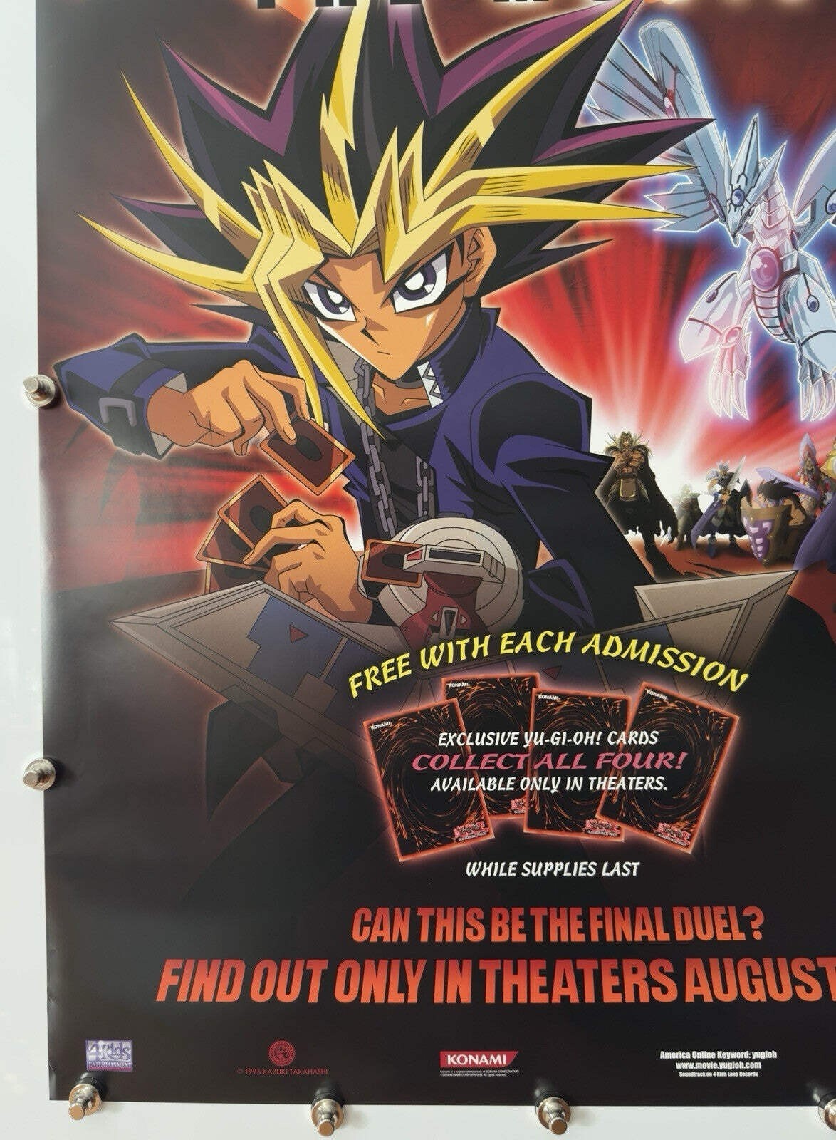 Yu-Gi-Oh! The Movie - Original Movie Poster - 2004 - Rolled DS