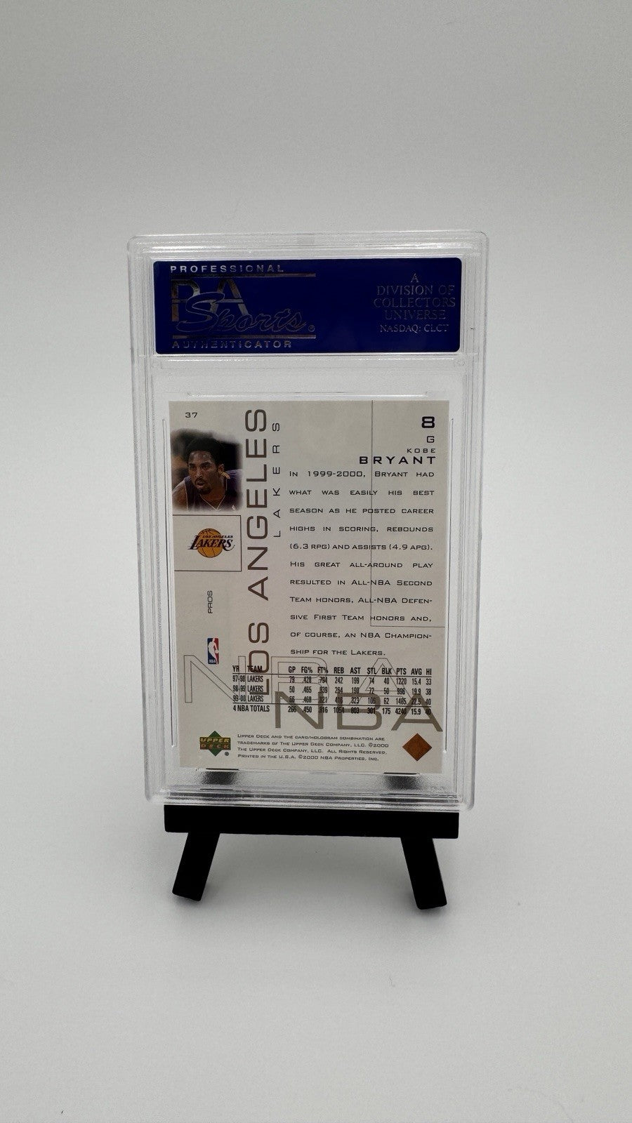 2000-01 Upper Deck Pros & Prospects - Kobe Bryant #37 PSA 10 GEM MT