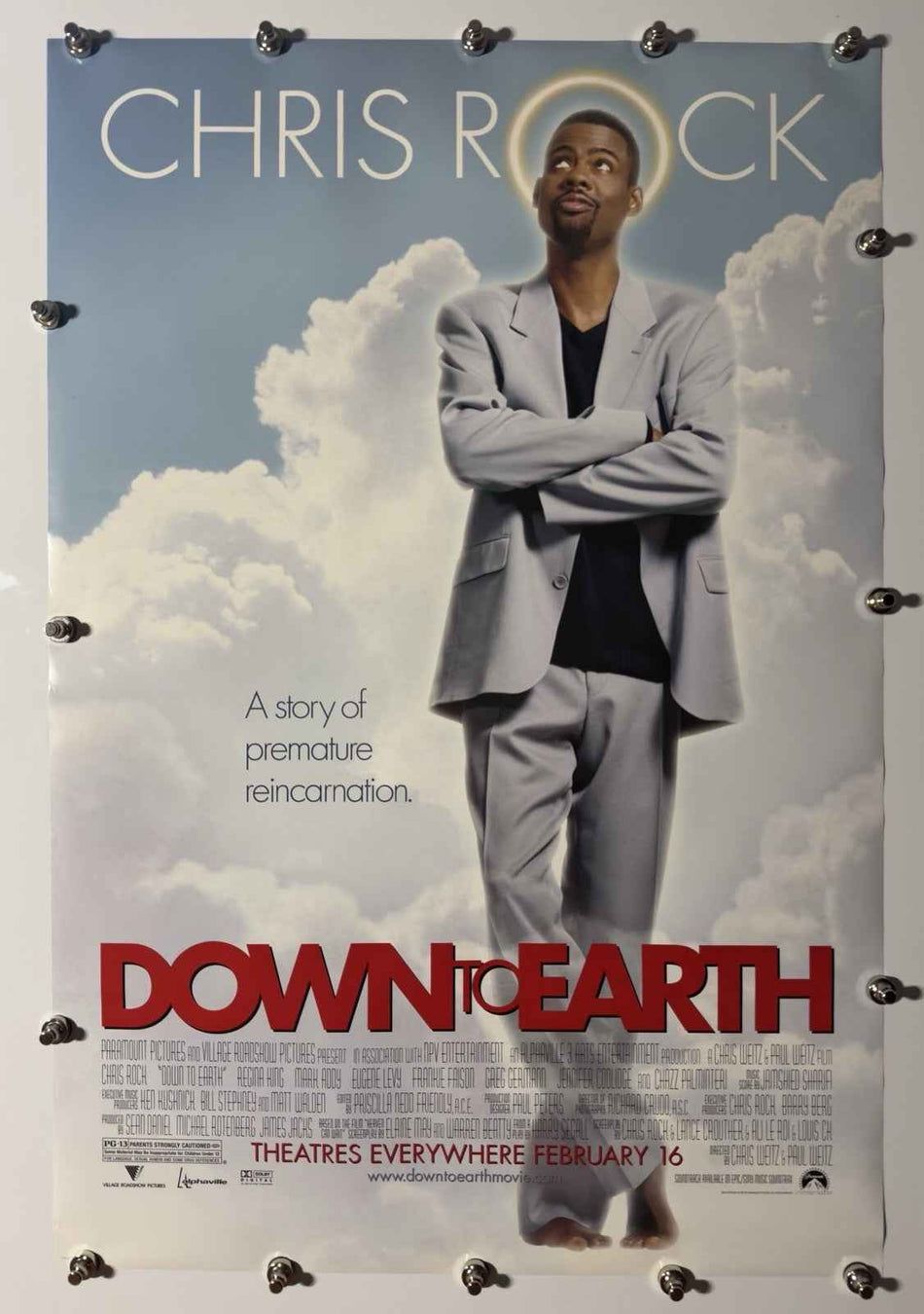 DOWN TO EARTH 2001 Original Movie Poster 27x40 DS Rolled Chris Rock