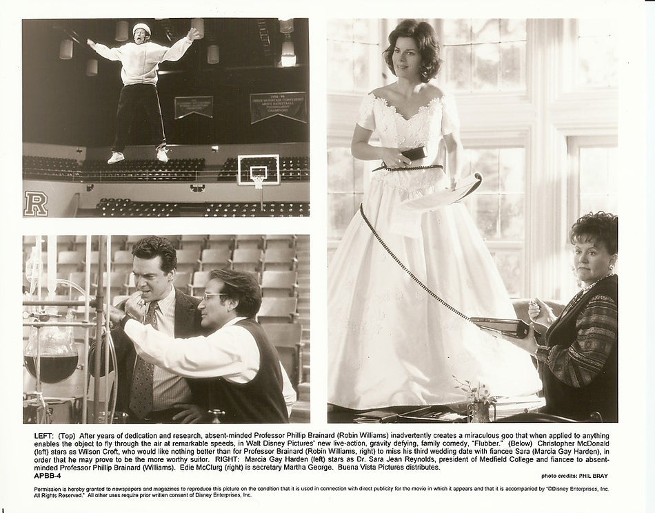 DISNEY'S FLUBBER 1997 Original Press Photo 8x10 F-4 Robin Williams