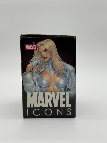MARVEL ICONS DIAMOND EMMA FROST BUST DIAMOND SELECT LIMITED 2000 PIECES OPEN-BOX
