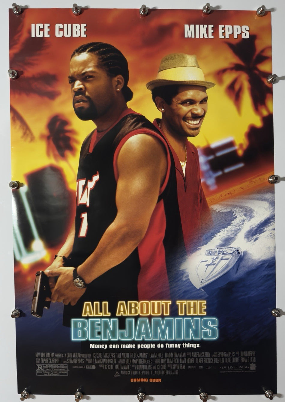 ALL ABOUT THE BENJAMINS 2002 Original Movie Poster 27x40 DS Rolled Ice Cube