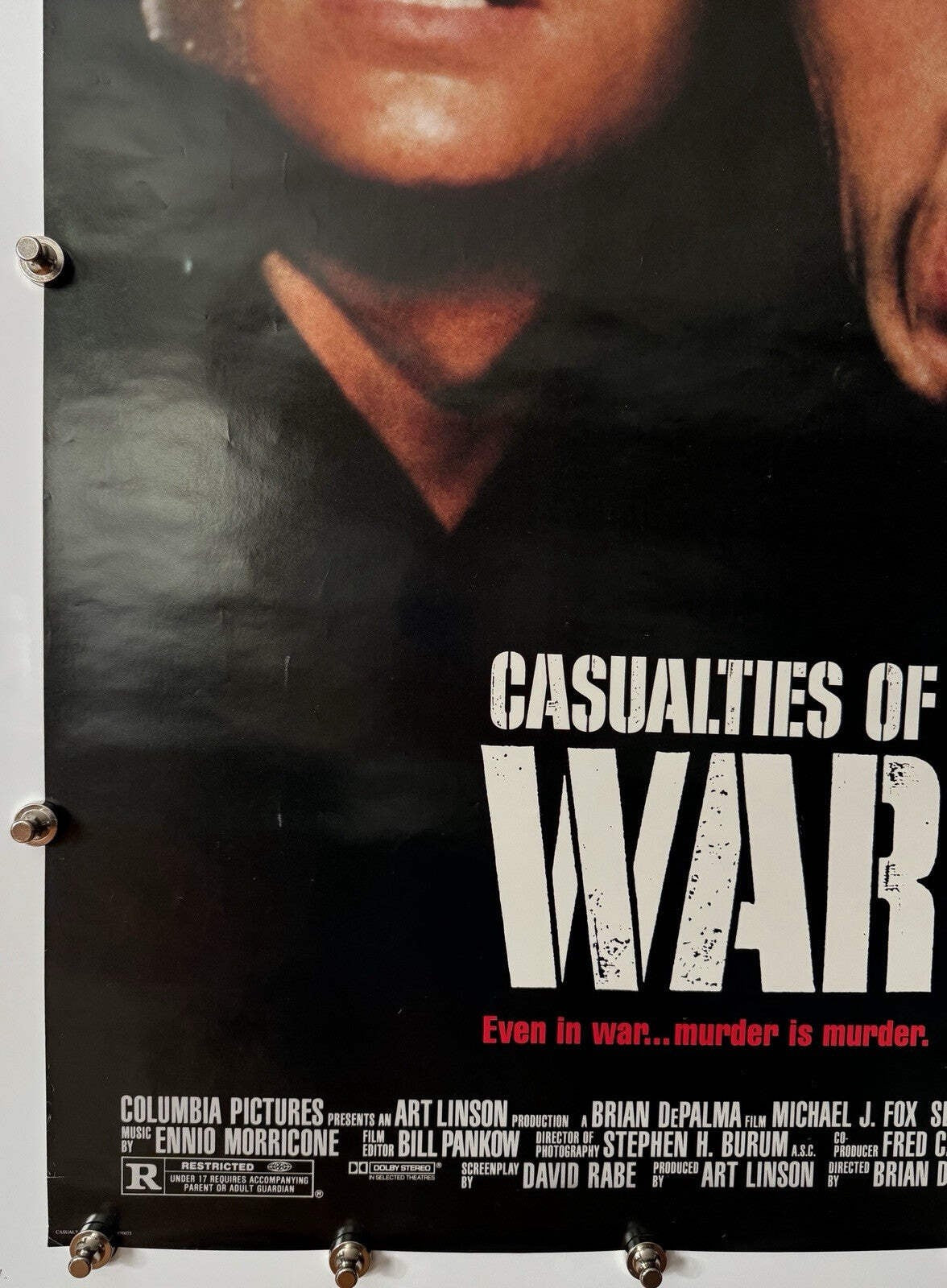Casualties of War - Original Movie Poster - 1989 - Rolled SS