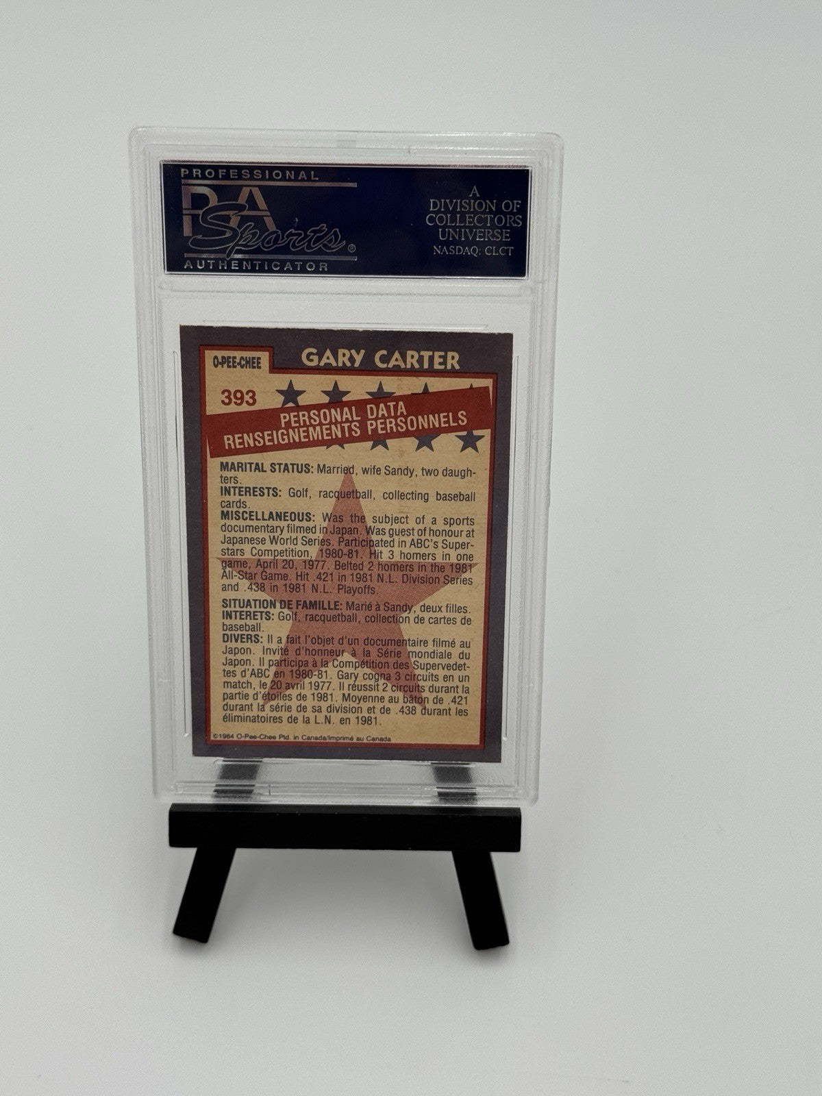 1984 O-Pee-Chee - Gary Carter #393