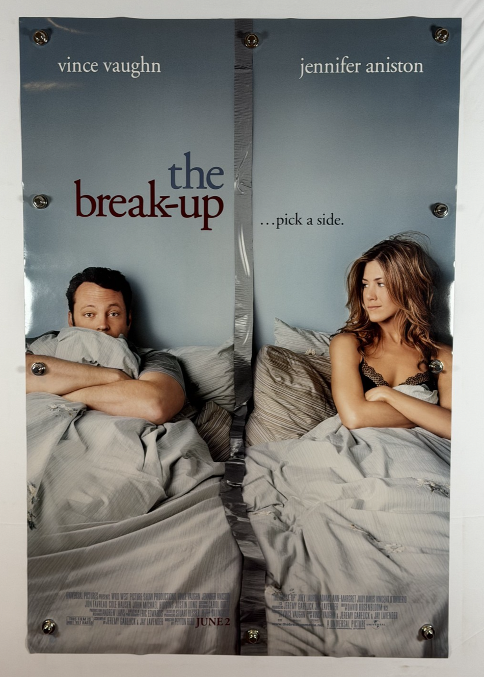 THE BREAK-UP 2006 Original Movie Poster 27x40 DS Rolled Vince Vaughn Jennifer Aniston - Joe's Geek VLT