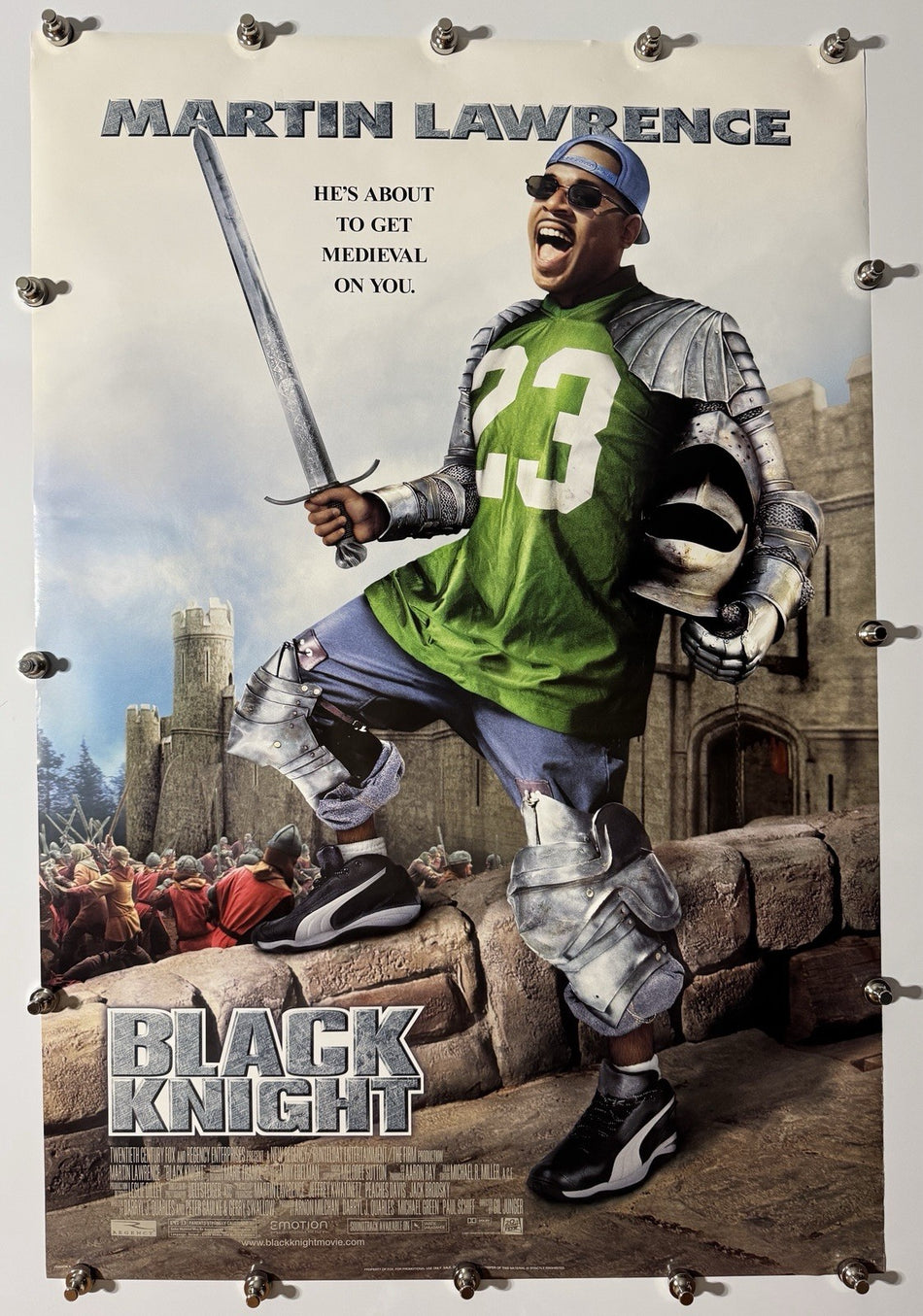 BLACK KNIGHT 2001 Original Movie Poster 27x40 DS Rolled Martin Lawrence