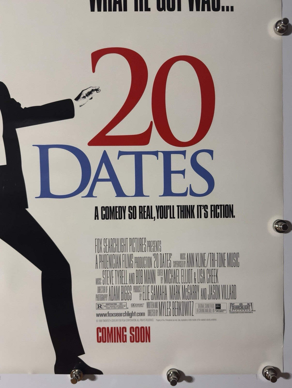 20 Dates - Original Movie Poster - 1998 - Rolled DS
