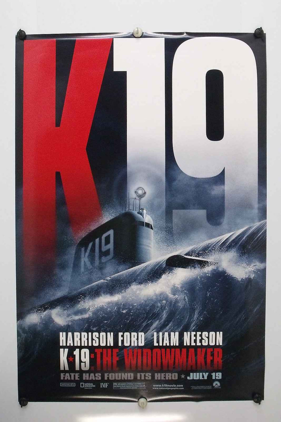 K-19 THE WIDOWMAKER 2002 Original Movie Poster 27x40 DS Rolled Harrison Ford Style A - Joe's Geek VLT