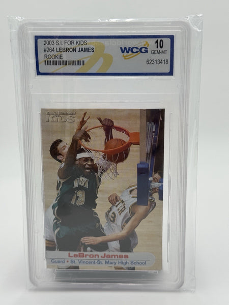 LeBRON JAMES 2003 S.I. FOR KIDS card #264  WCG 10 GEM-MT