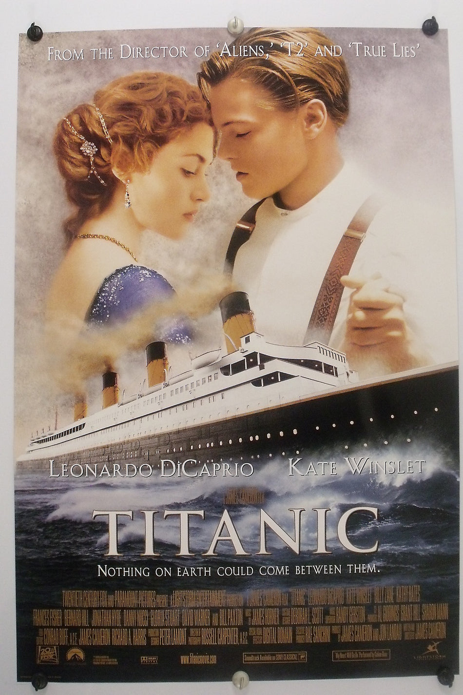 TITANIC 1997 Original Movie Poster 27x40 DS Rolled Int'l Style B Leonardo DiCaprio