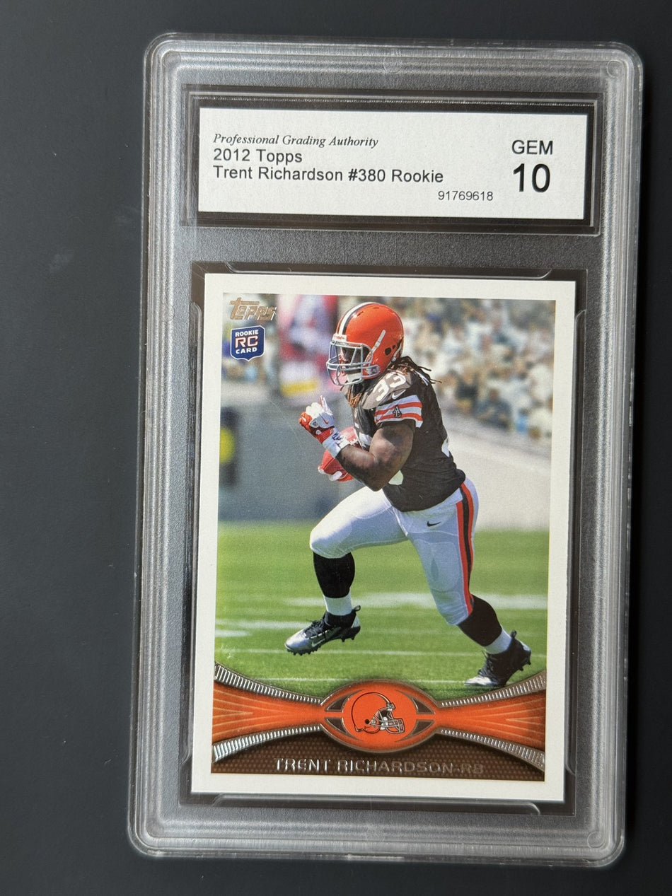2012 Topps #380 – Trent Richardson (RC) Trading Card