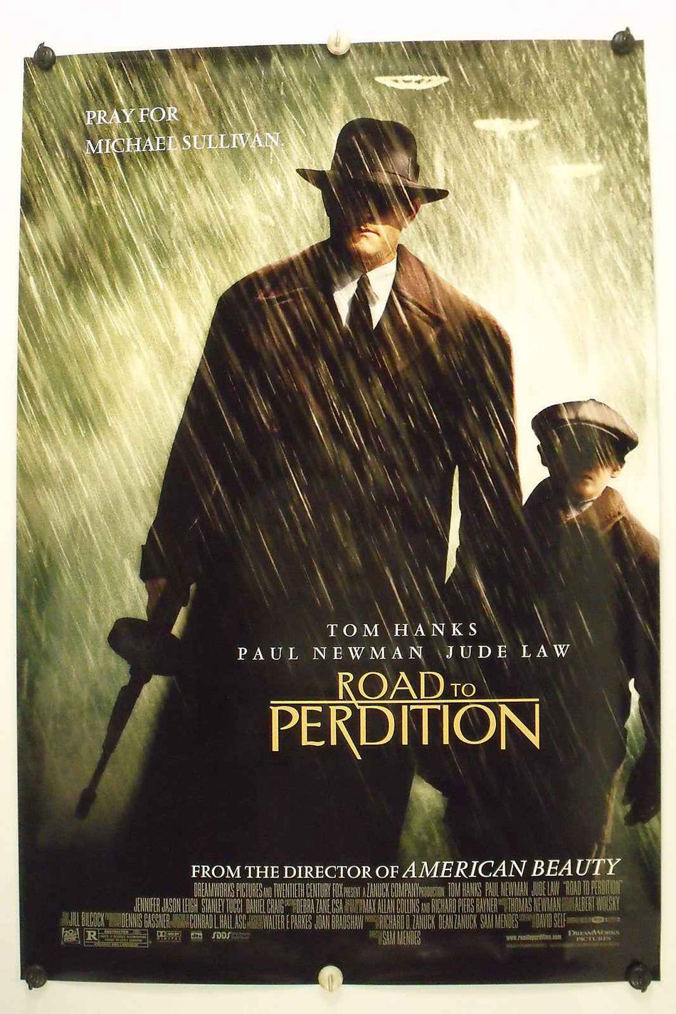 ROAD TO PERDITION 2002 Original Movie Poster 27x40 DS Rolled REV A Tom Hanks - Joe's Geek VLT