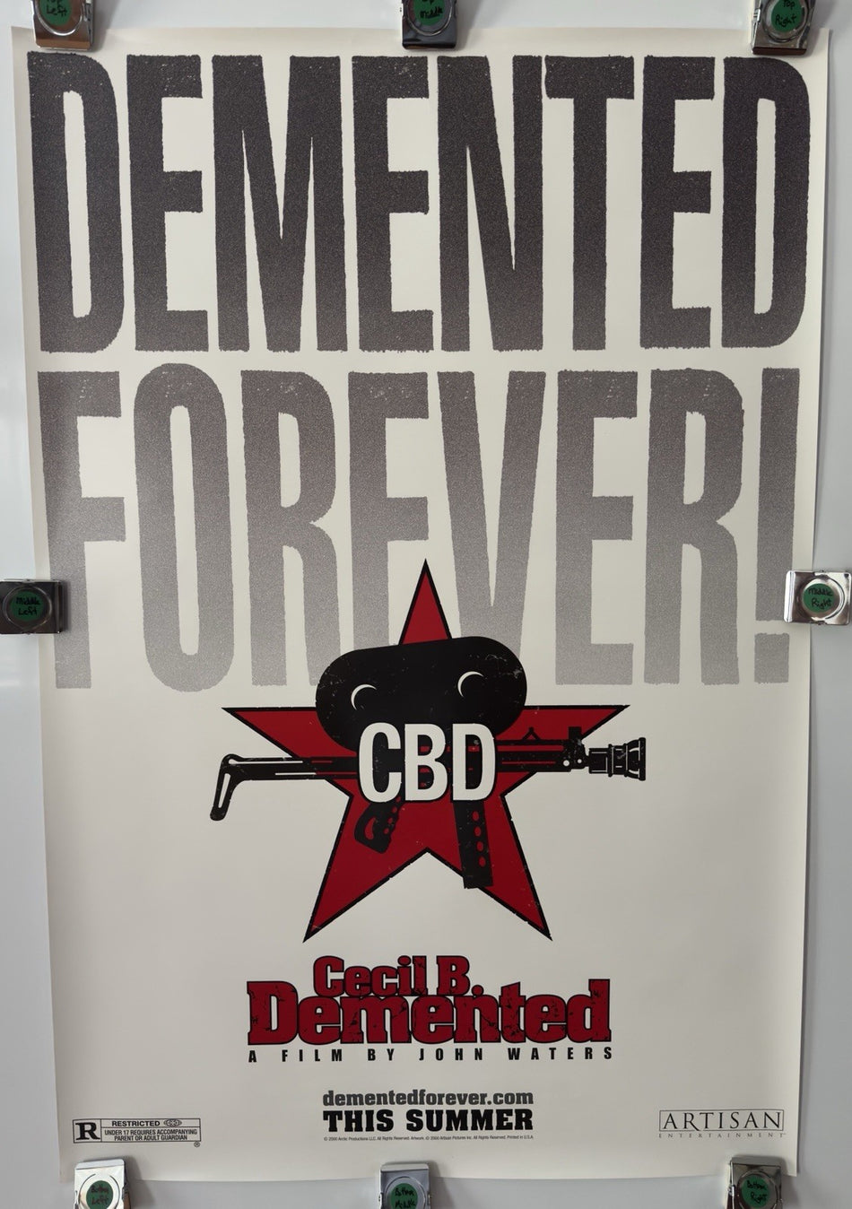 CECIL B. DEMENTED 2000 Original Movie Poster 27x40 DS Rolled Stephen Dorff - Joe's Geek VLT