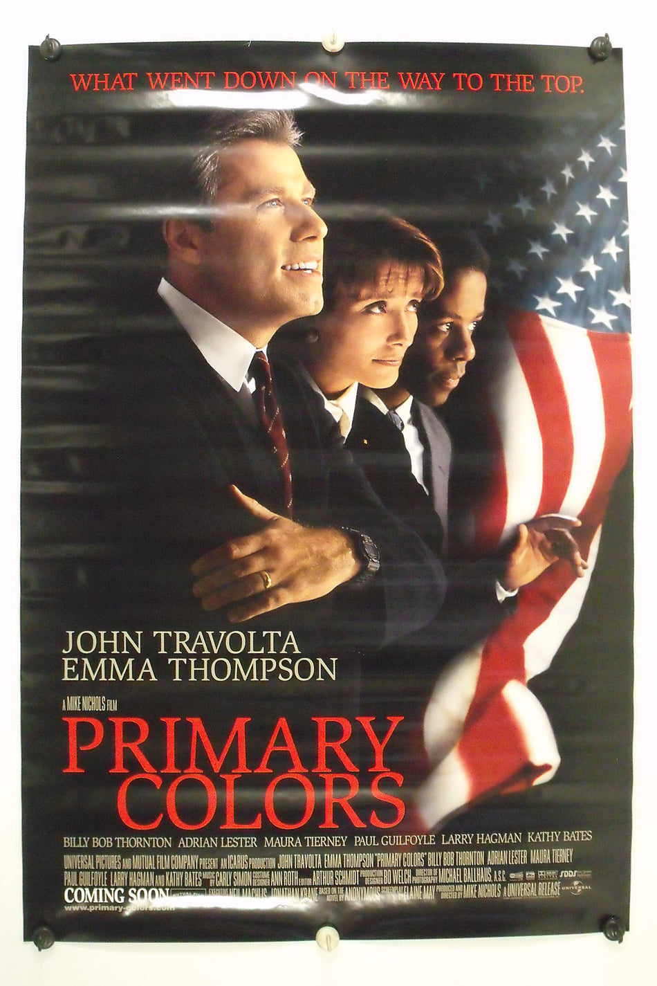 PRIMARY COLORS 1998 Original Movie Poster 27x40 DS Rolled John Travolta - Joe's Geek VLT