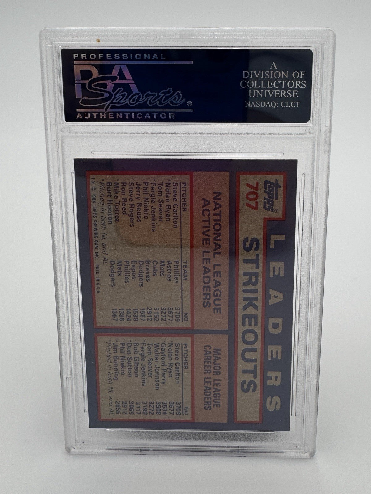 1984 Topps - Career Leaders Nolan Ryan, Steve Carlton, Tom Seaver #707