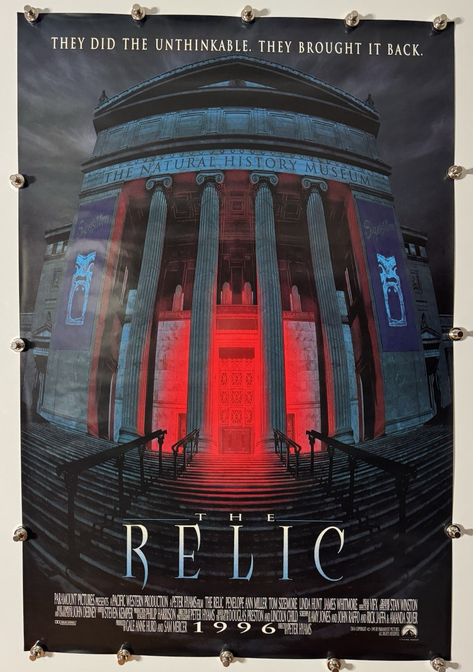 THE RELIC 1997 Original Movie Poster 27x40 SS Rolled Style B Penelope Ann Miller