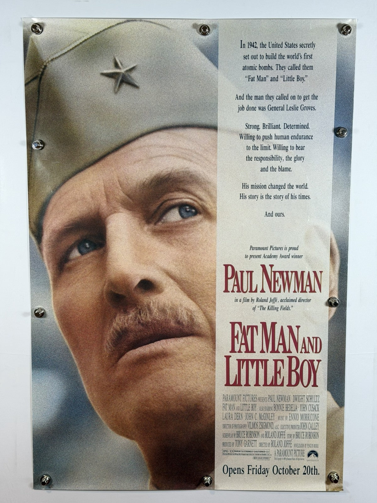Fat Man & Little Boy (1989) - Original Movie Poster - 27 x 40 - Rolled SS