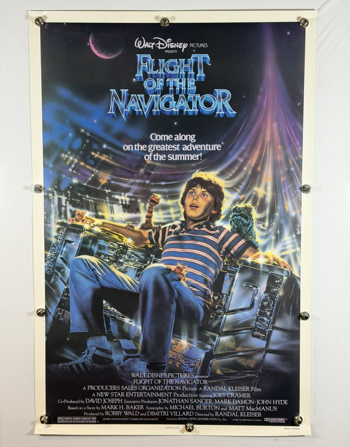 Flight of the Navigator (1986) - Original Movie Poster - 27 x 40 - Rolled SS