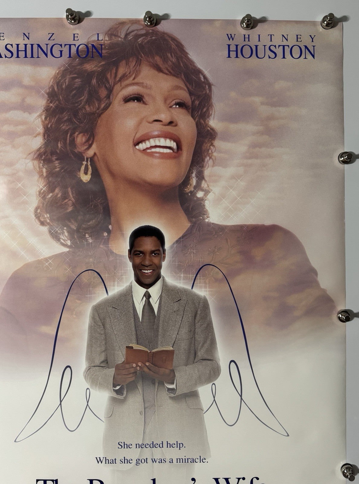 THE PREACHER'S WIFE 1996 Original Movie Poster 27x40 DS Rolled Whitney Houston Rev A - Joe's Geek VLT