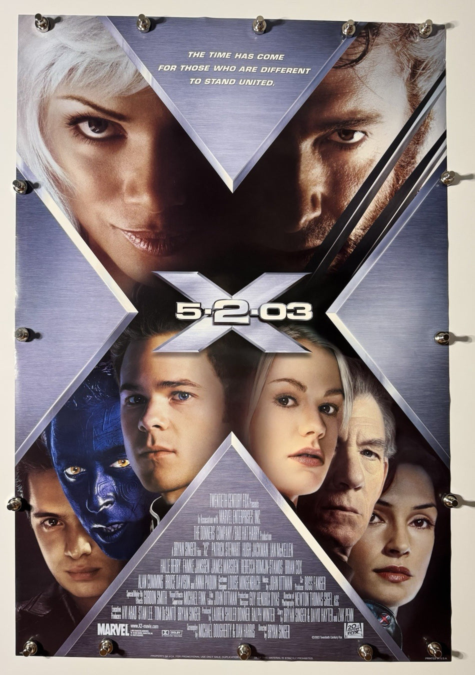 X-MEN 2 2003 Original Movie Poster 27x40 DS Rolled Hugh Jackman