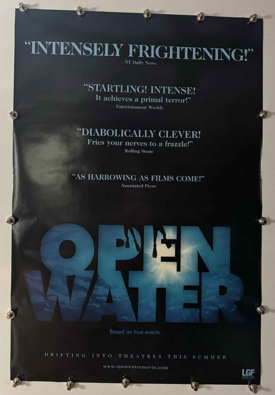 OPEN WATER 2003 Original Movie Poster 27x40 SS Rolled Blanchard Ryan - Joe's Geek VLT