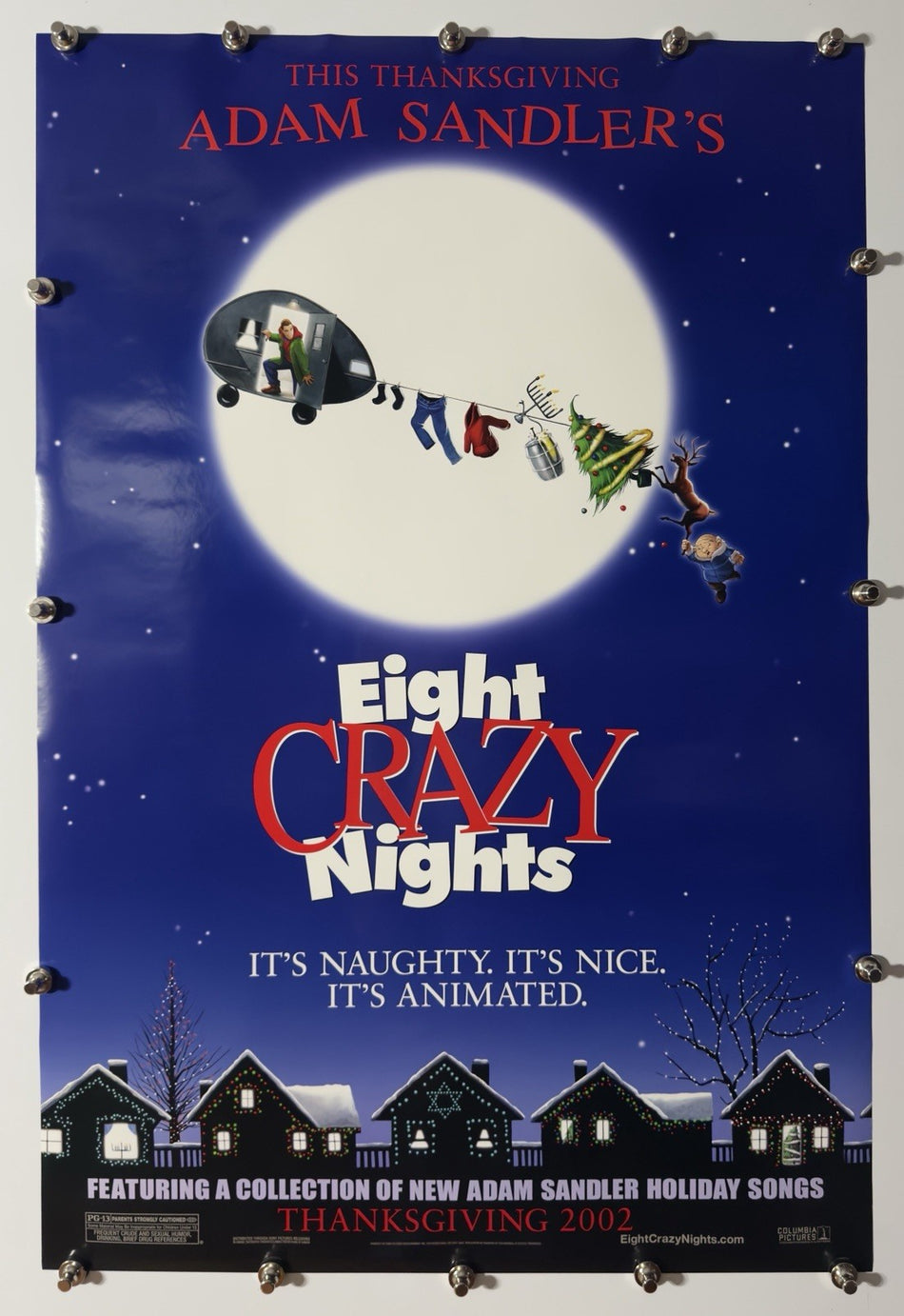 EIGHT CRAZY NIGHTS 2002 Original Movie Poster 27x40 DS Rolled Style B Adam Sandler - Joe's Geek VLT