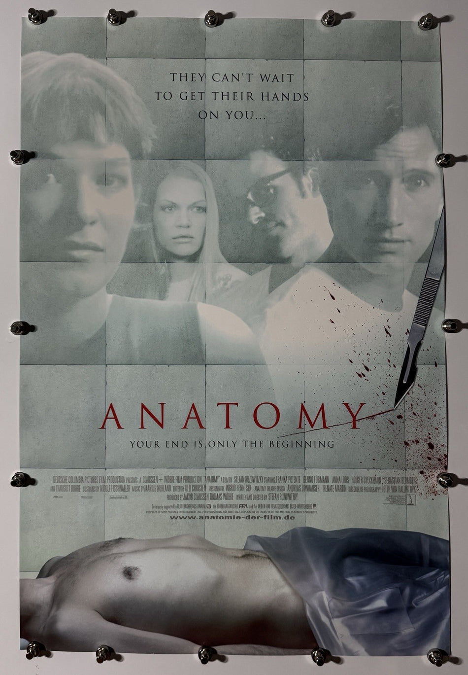 ANATOMY 2000 Original Movie Poster 27x40 DS Rolled Franka Potente