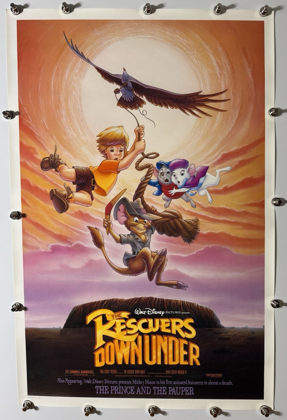 THE RESCUERS DOWN UNDER 1990 Original Movie Poster 27x40 DS Rolled Bob Newhart