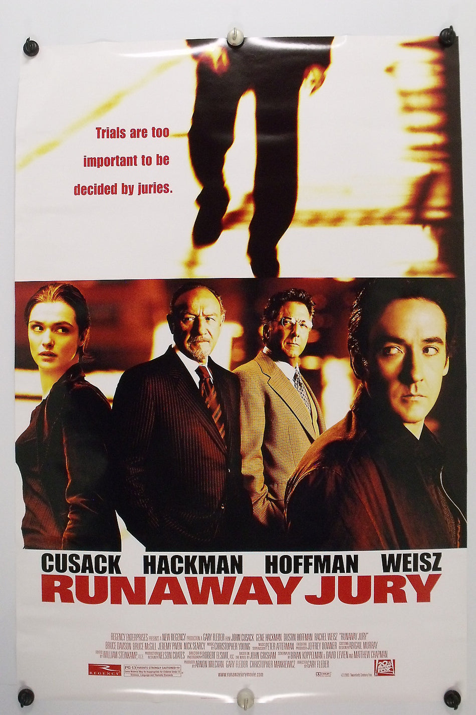 RUNAWAY JURY 2003 Original Movie Poster 27x40 DS Rolled John Cusack - Joe's Geek VLT