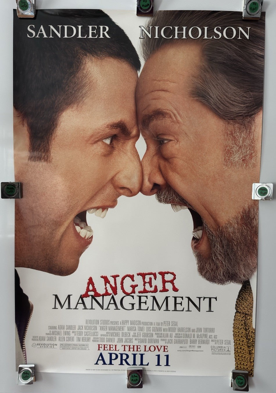 ANGER MANAGEMENT 2003 Original Movie Poster 27x40 DS Rolled Adam Sandler