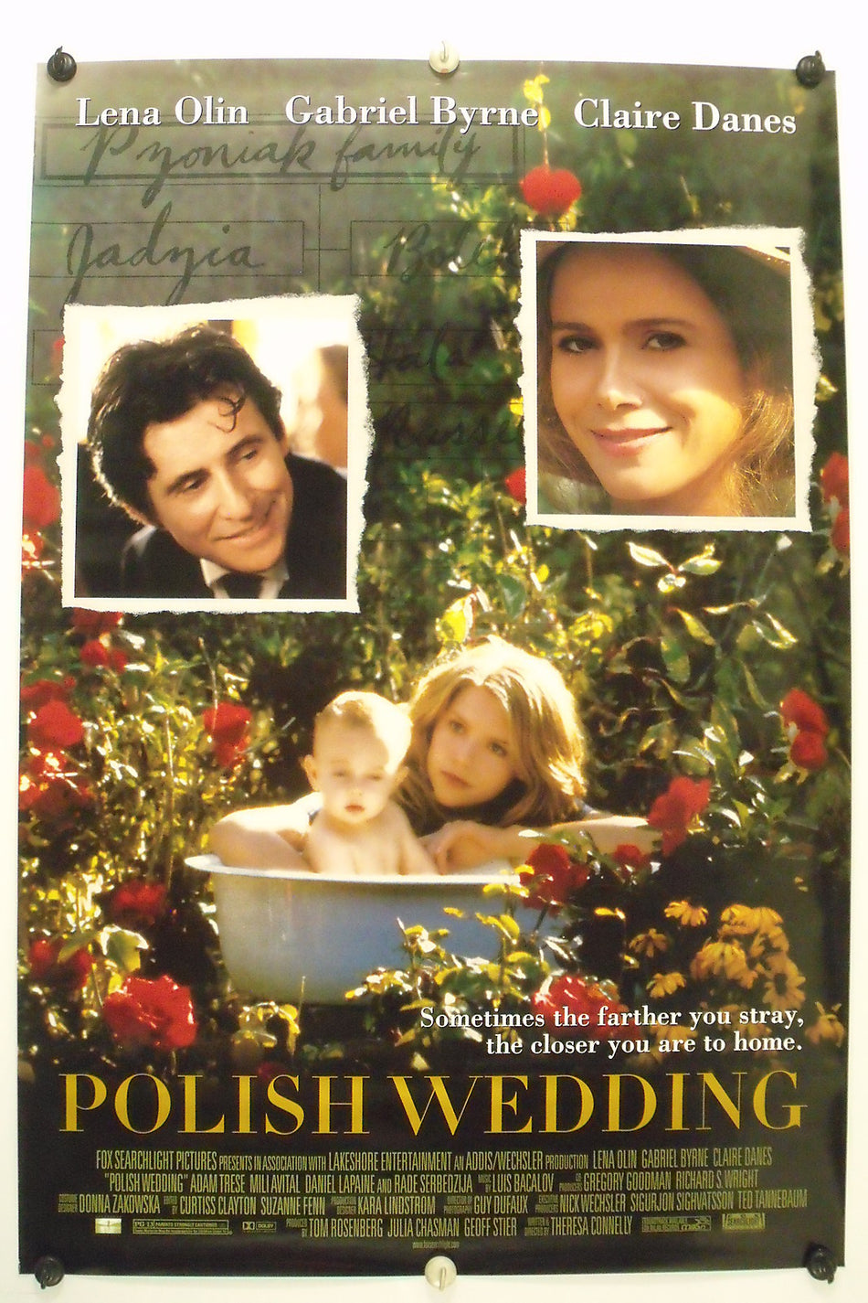 POLISH WEDDING 1998 Original Movie Poster 27x40 SS Rolled Claire Danes - Joe's Geek VLT