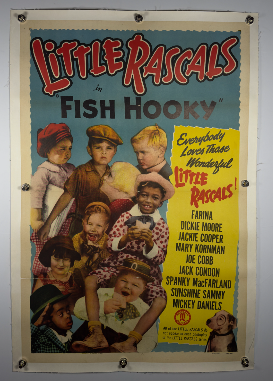 LITTLE RASCALS IN FISH HOOKY R1952 Original Movie Poster 27x41 SS Linen-Backed Best Condition Online - Joe's Geek VLT