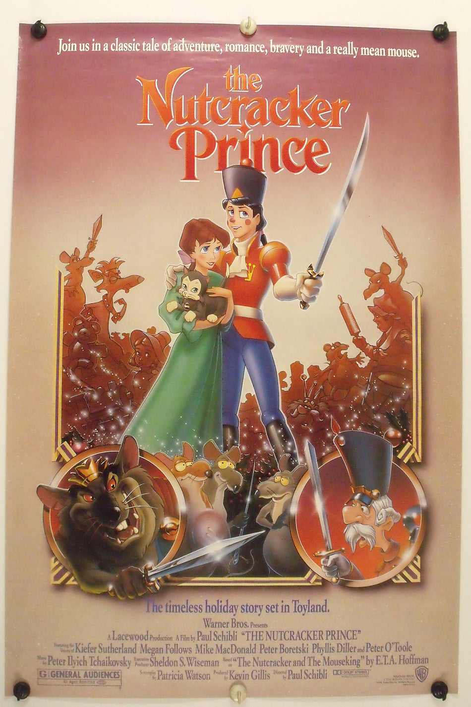 THE NUTCRACKER PRINCE 1990 Original Movie Poster 27x40 SS Rolled Kiefer Sutherland