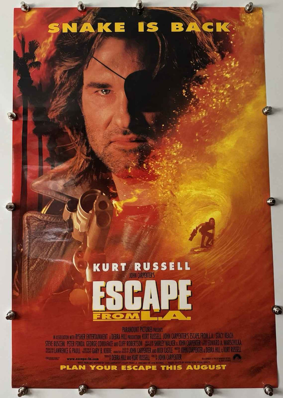 ESCAPE FROM L.A. 1996 Original Movie Poster 27x40 DS Rolled Kurt Russell - Joe's Geek VLT
