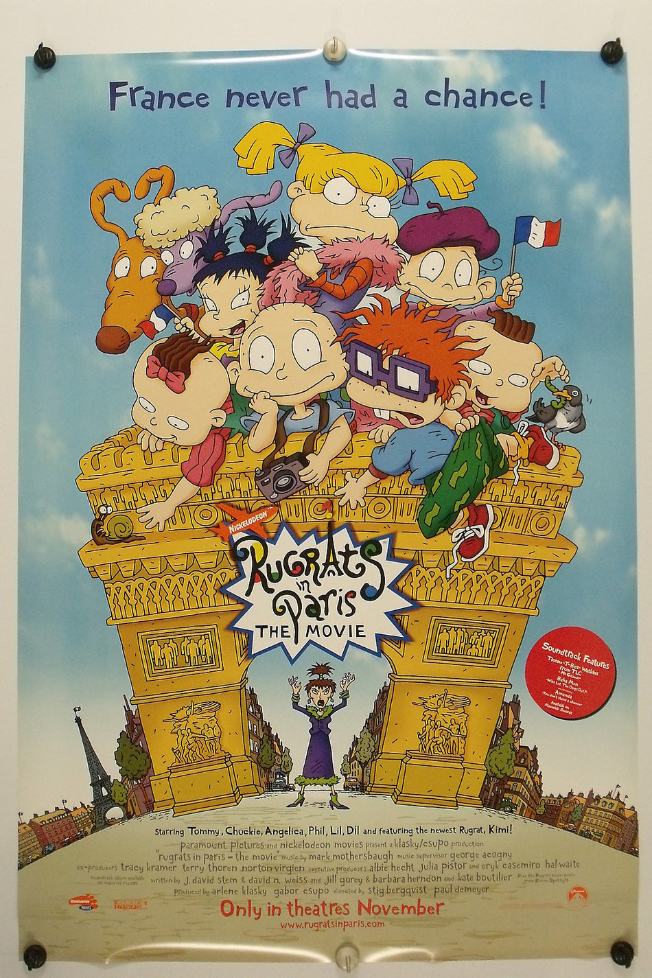 RUGRATS IN PARIS: THE MOVIE 2000 Original Movie Poster 27x40 DS Rolled - Joe's Geek VLT