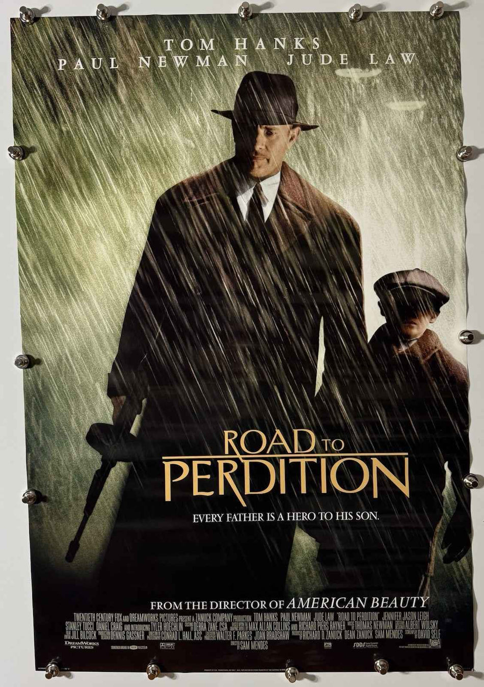 ROAD TO PERDITION 2002 Original Movie Poster 27x40 DS Rolled Style B Tom Hanks - Joe's Geek VLT