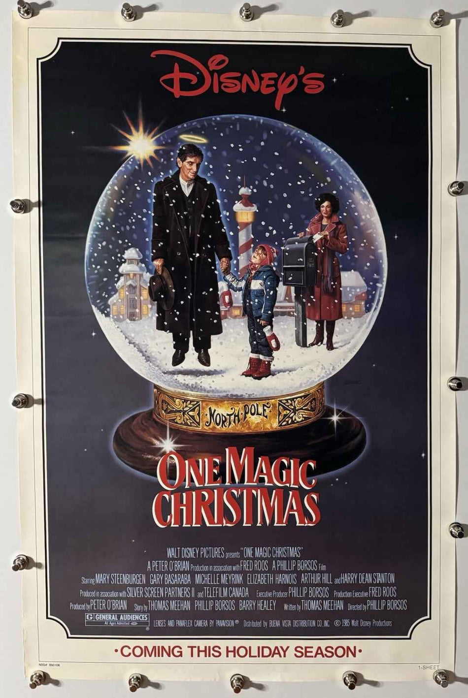 ONE MAGIC CHRISTMAS 1985 Original Movie Poster 27x40 SS Rolled Mary Steenburgen - Joe's Geek VLT