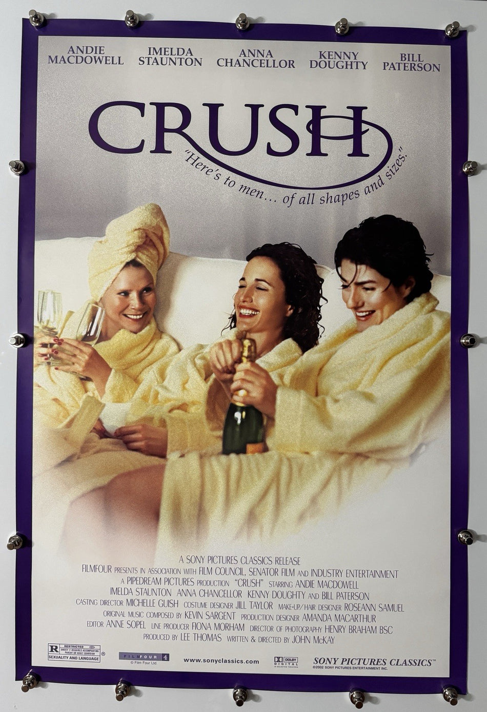 CRUSH 2001 Original Movie Poster 27x40 DS Rolled Andie MacDowell - Joe's Geek VLT