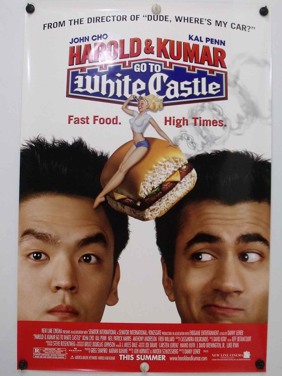 HAROLD & KUMAR GO TO WHITE CASTLE 2004 Original Movie Poster 27x40 SS Rolled John Cho Style A - Joe's Geek VLT