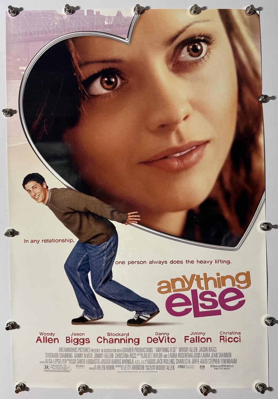 ANYTHING ELSE 2003 Original Movie Poster 27x40 DS Rolled Woody Allen