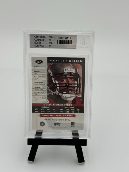 Warrick Dunn 2000 Playoff Momentum #87 Beckett 9