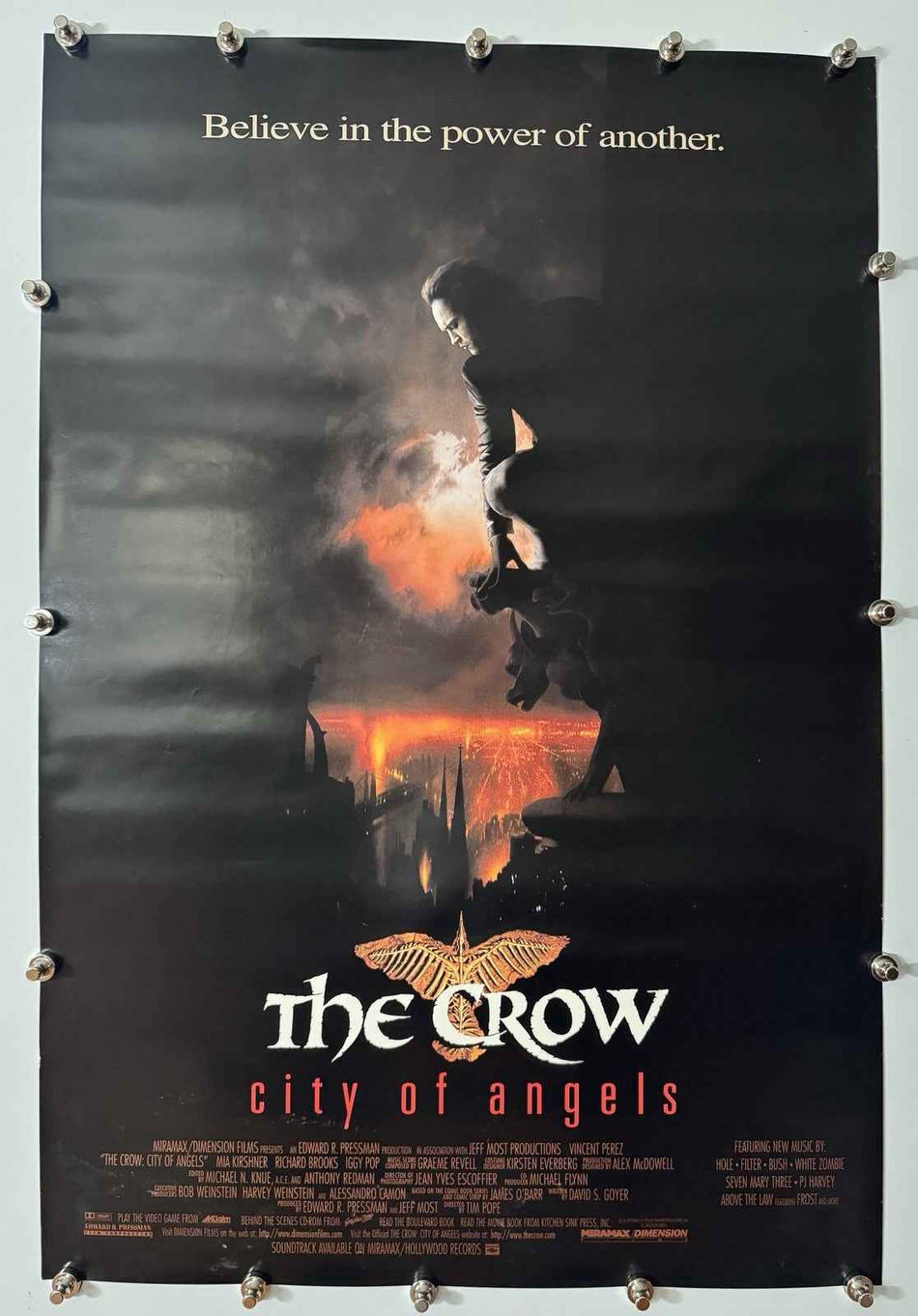 THE CROW: CITY OF ANGELS 1996 Original Movie Poster 27x40 SS Rolled Vincent Perez