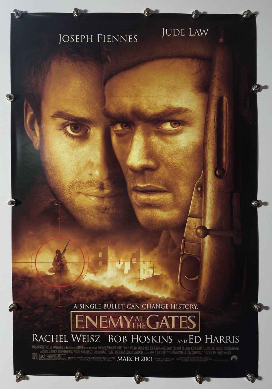 ENEMY AT THE GATES 2001 Original Movie Poster 27x40 SS Rolled Jude Law - Joe's Geek VLT