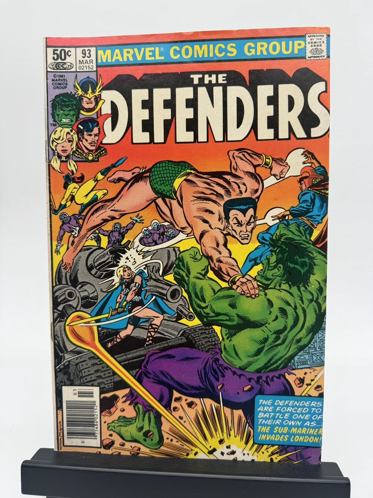 The Defenders #93 — Marvel — March 1981 — Hulk vs Sub-Mariner — Bronze Age