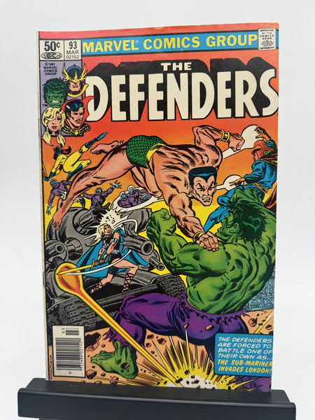 The Defenders #93 — Marvel — March 1981 — Hulk vs Sub-Mariner — Bronze Age