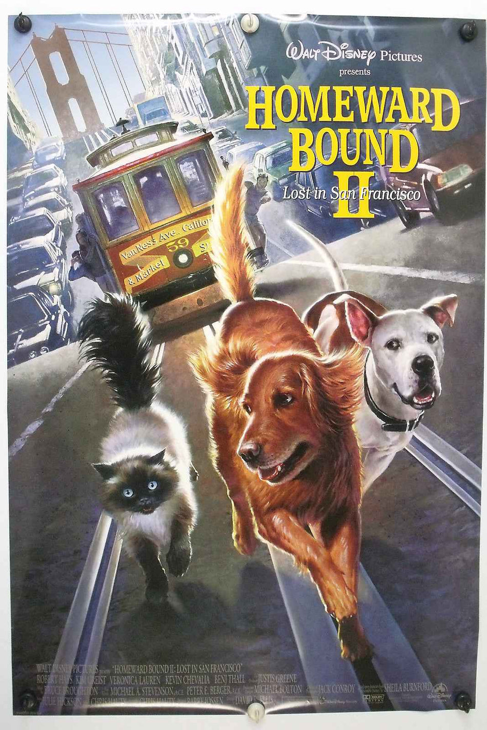 HOMEWARD BOUND II 1996 Original Movie Poster 27x40 DS Rolled Walt Disney Style Tim Allen