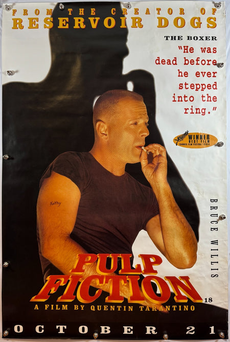 Pulp Fiction “The Boxer” 40x60 Poster Bruce Willis Oct 21 Cannes Winner Tarantin