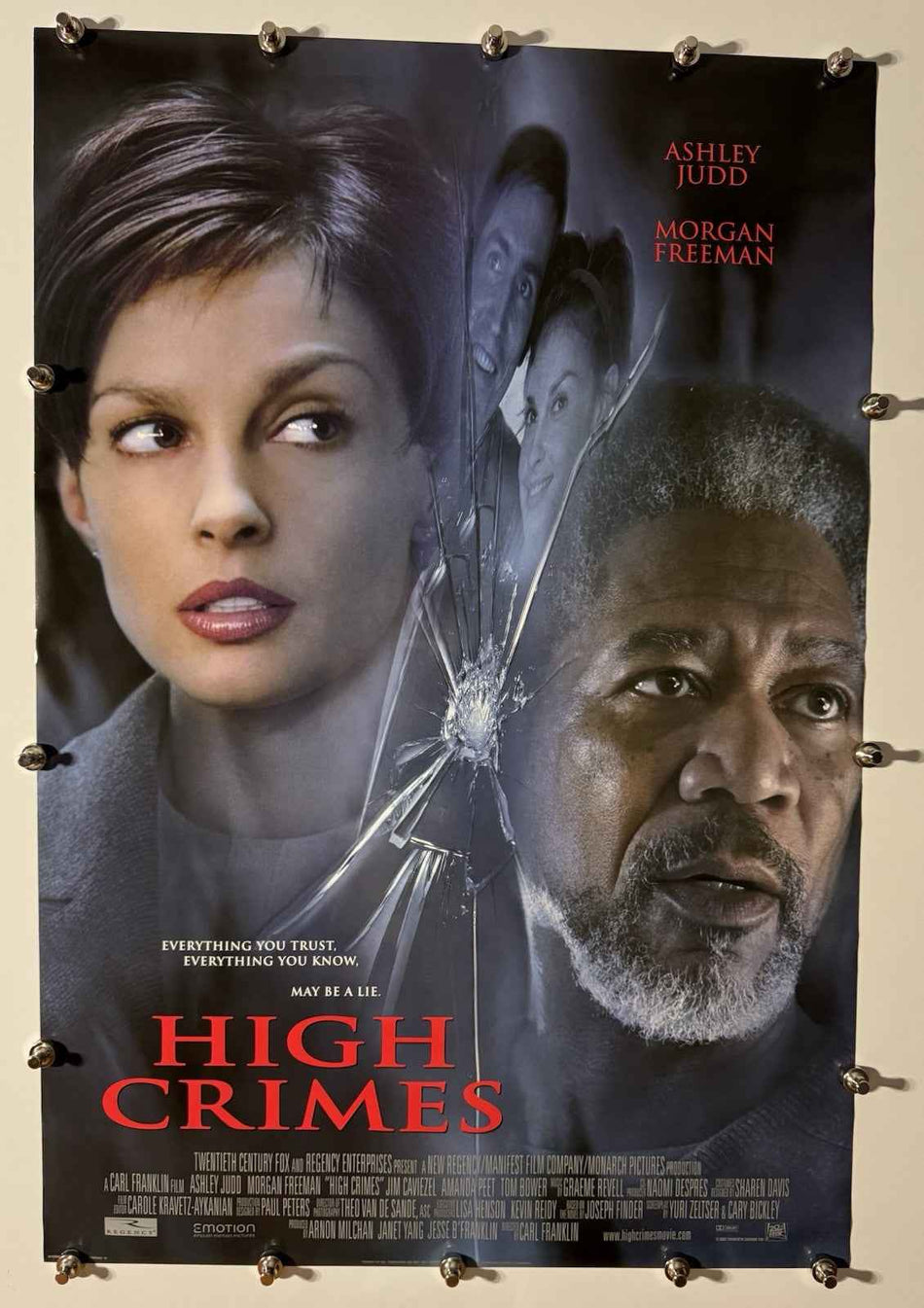 HIGH CRIMES 2002 Original Movie Poster 27x40 DS Rolled Morgan Freeman Style B - Joe's Geek VLT