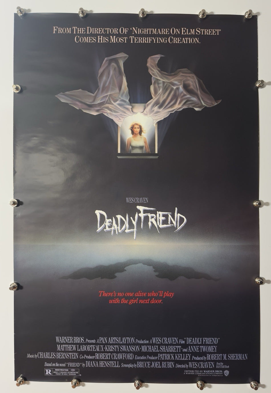 DEADLY FRIEND 1986 Original Movie Poster 27x41 SS Rolled Matthew Labyorteaux - Joe's Geek VLT